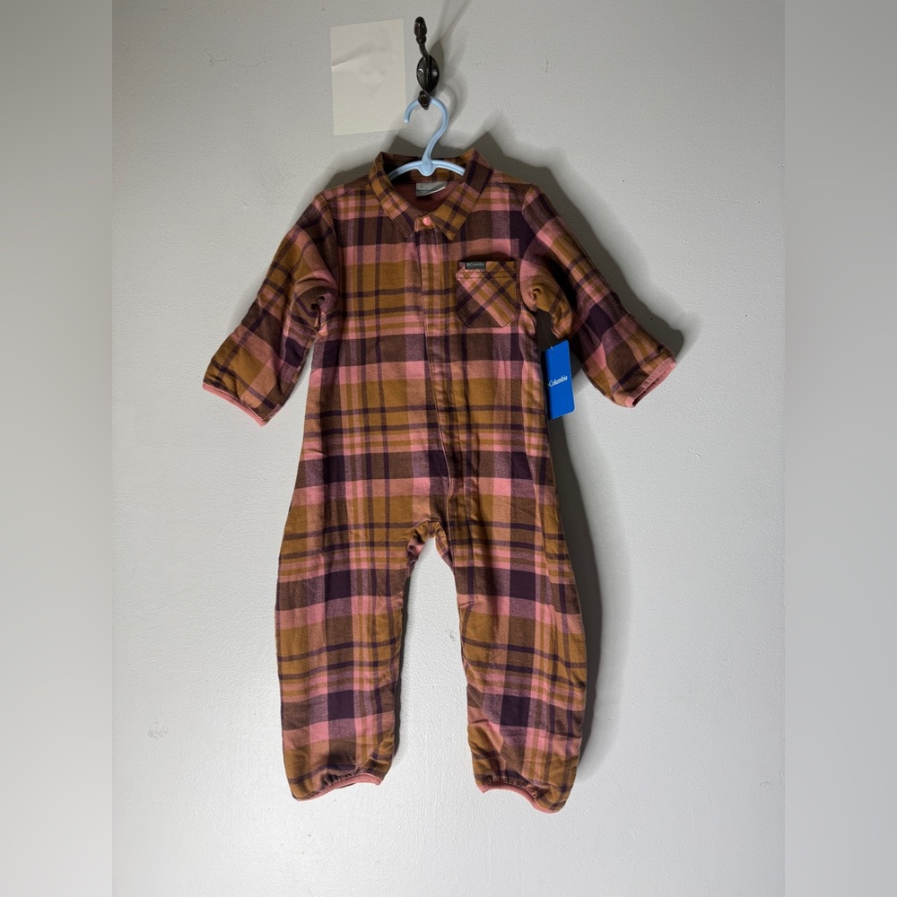 NWT Columbia Cornell Woods Flannel Bunting Infants Suit Plaid 12-18 Months